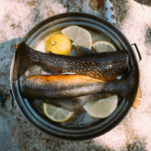 Fish in a pan